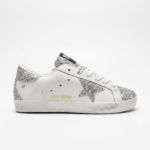 (Golden Goose Super-Star (silver glitter & white